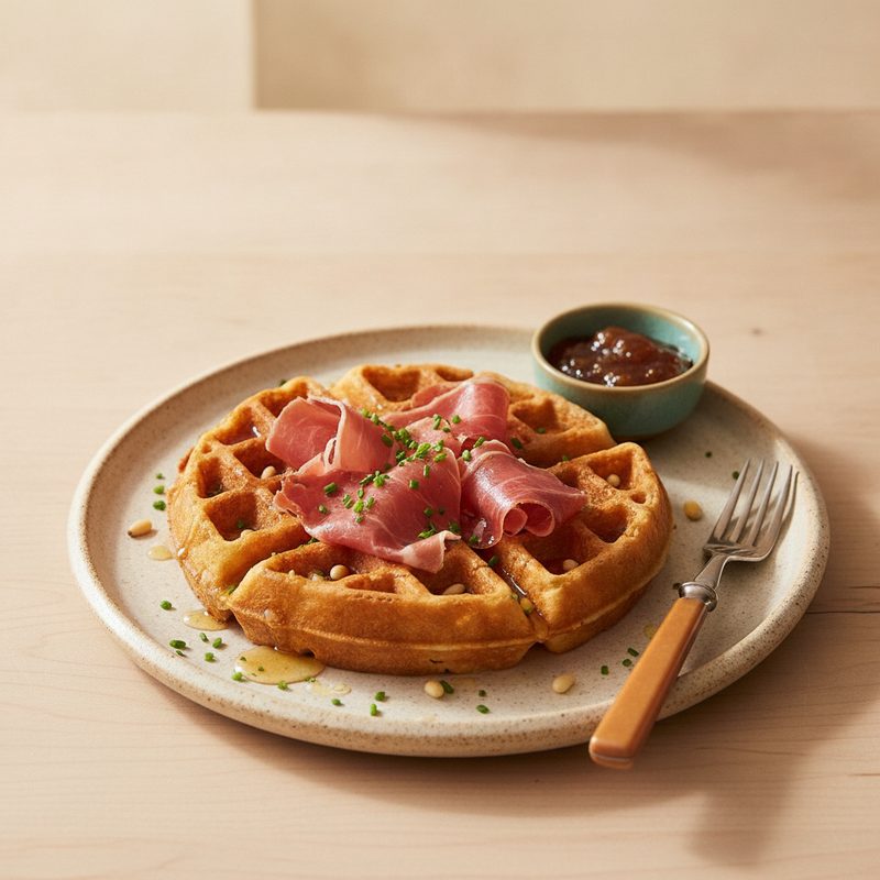 Waffle de Jamón Serrano