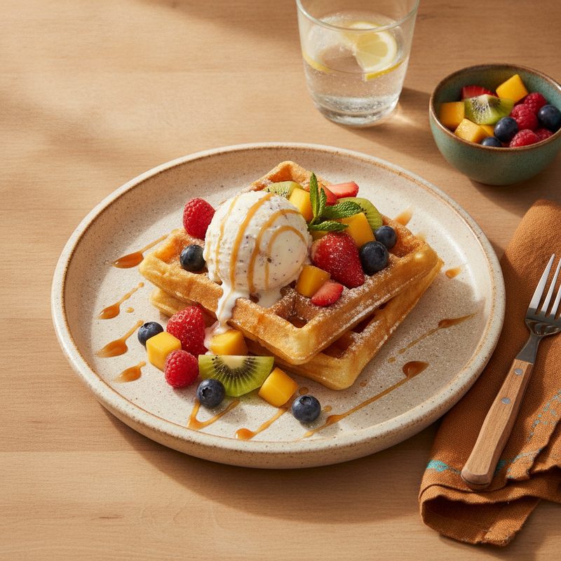 Waffles (Frutas & Helado)